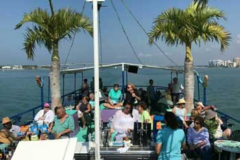 Le Barge Sightseeing Cruise Passengers Board