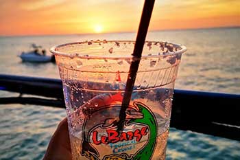 LeBarge Sunset Tropical Cruise Colorful Drink