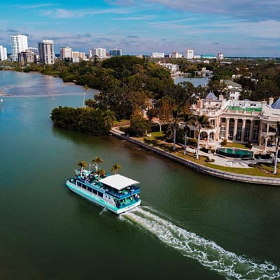 cruise boat in sarasota bay