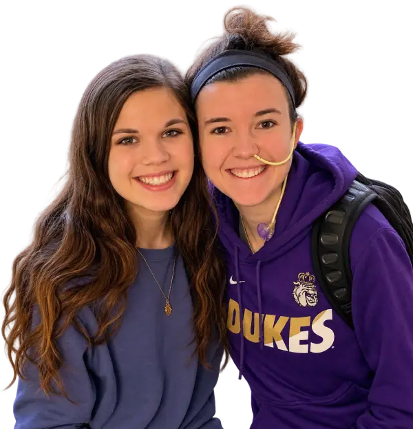 Allie with a supporter