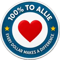 100% to Allie — every dollar makes a difference