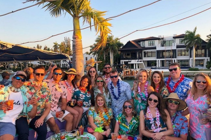 a group of people posing for the camera