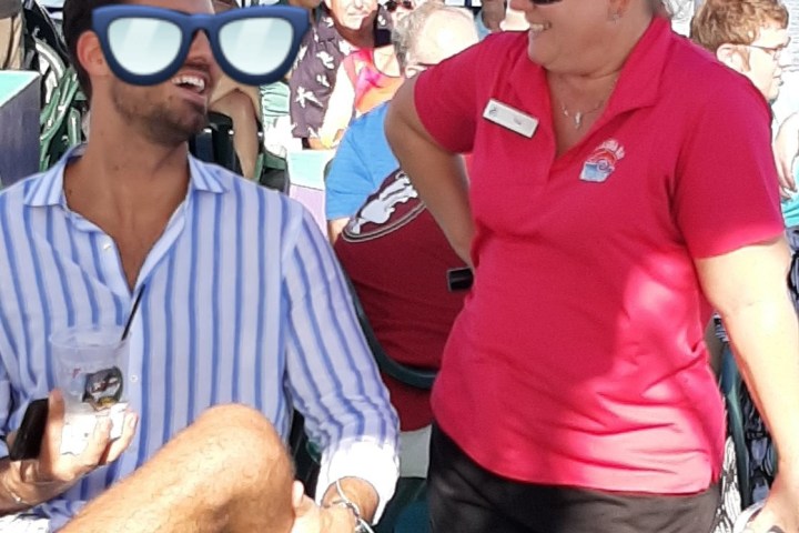 a group of people on a boat