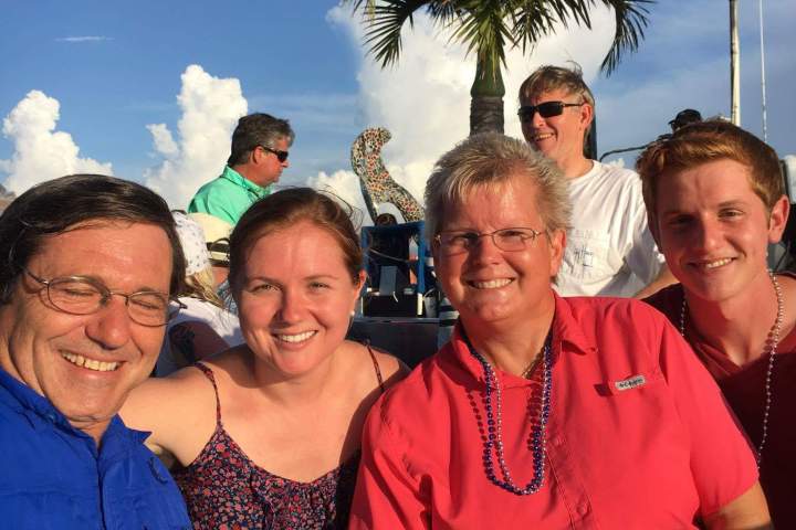 a group of people posing for a photo